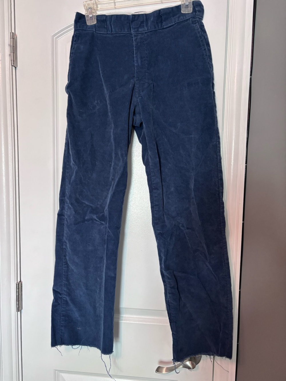 Dickies Blue Corduroy Pants Workwear Streetwear Straight Fit Size 29x32